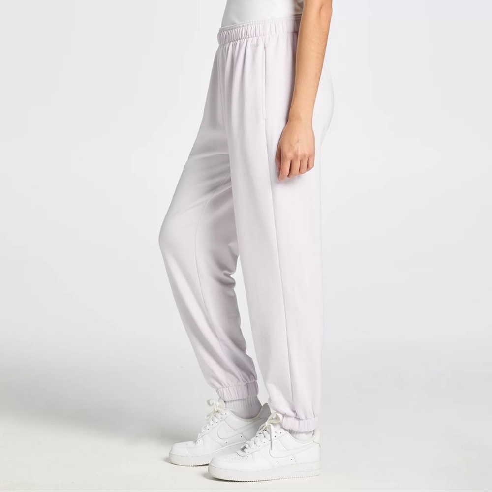 White Quarter-Zip Lounge Set - Picture 2 of 2